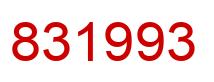 Number 831993 red image