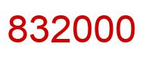 Number 832000 red image