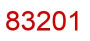 Number 83201 red image