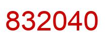 Number 832040 red image