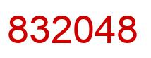 Number 832048 red image