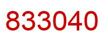 Number 833040 red image