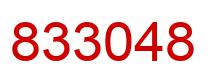 Number 833048 red image