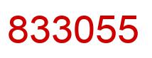 Number 833055 red image