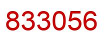 Number 833056 red image