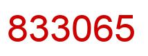 Number 833065 red image