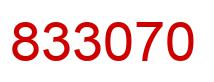 Number 833070 red image