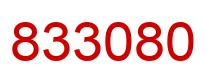Number 833080 red image