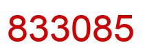 Number 833085 red image