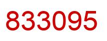 Number 833095 red image