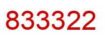 Number 833322 red image