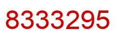 Number 8333295 red image