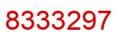 Number 8333297 red image