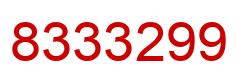 Number 8333299 red image