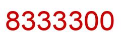 Number 8333300 red image