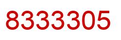 Número 8333305 imagen rojo