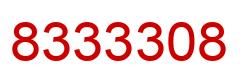 Número 8333308 imagen rojo