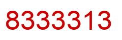 Número 8333313 imagen rojo