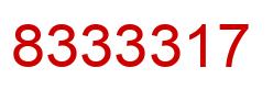 Número 8333317 imagen rojo