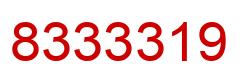 Número 8333319 imagen rojo