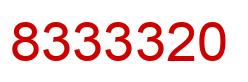Número 8333320 imagen rojo
