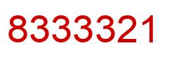 Número 8333321 imagen rojo