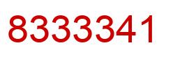 Número 8333341 imagen rojo