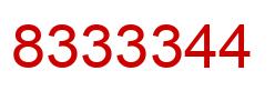 Número 8333344 imagen rojo