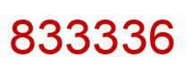 Number 833336 red image