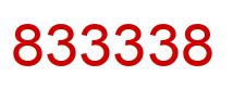 Número 833338 imagen rojo