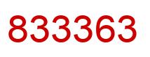 Number 833363 red image