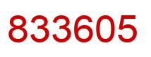 Number 833605 red image