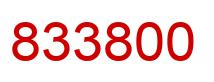 Number 833800 red image