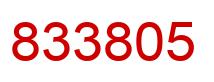 Number 833805 red image