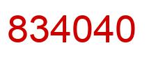 Number 834040 red image