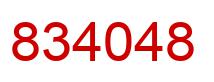 Number 834048 red image