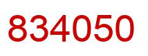 Number 834050 red image