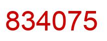 Number 834075 red image