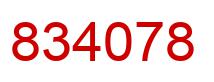 Number 834078 red image