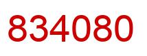 Number 834080 red image