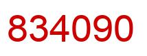 Number 834090 red image