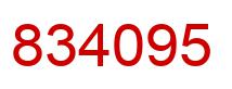 Number 834095 red image
