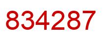 Number 834287 red image