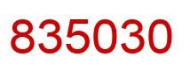 Number 835030 red image