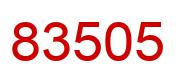 Number 83505 red image
