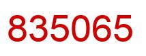 Number 835065 red image