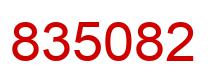Number 835082 red image