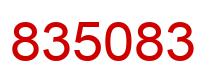 Number 835083 red image