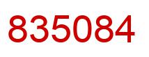 Number 835084 red image