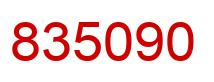 Number 835090 red image